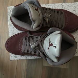 Burgundy Jordan 5